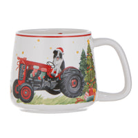 Christmas At The Farm Tractor Mug