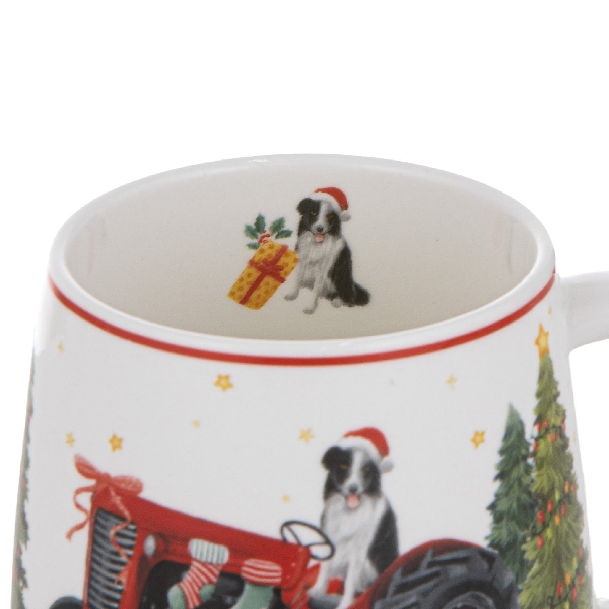 Christmas At The Farm Tractor Mug