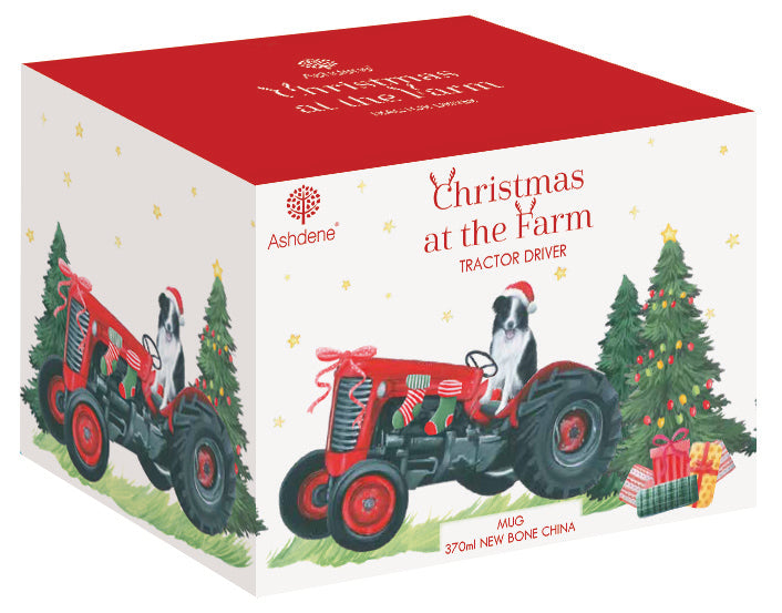 Christmas At The Farm Tractor Mug