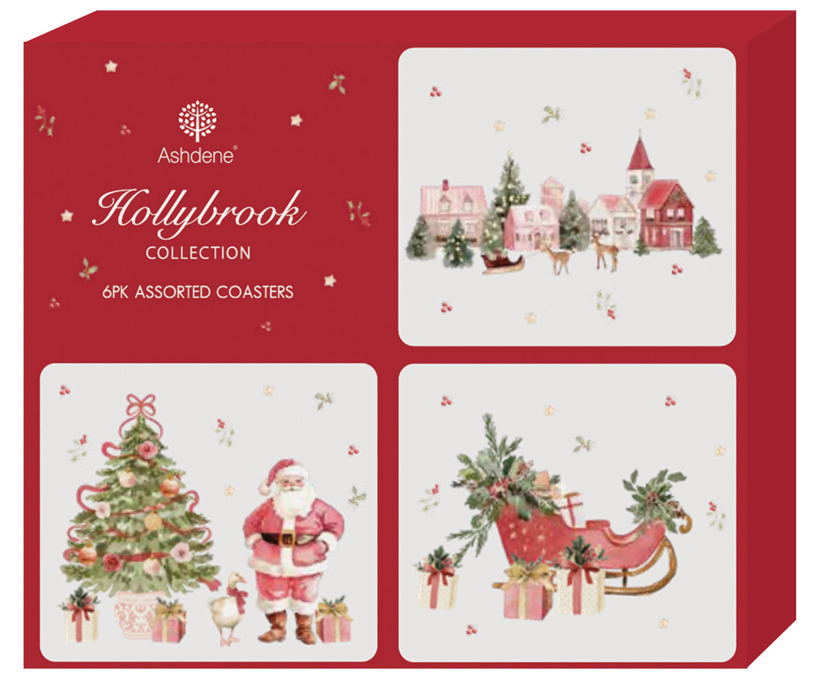 Hollybrook 6pk Coasters 