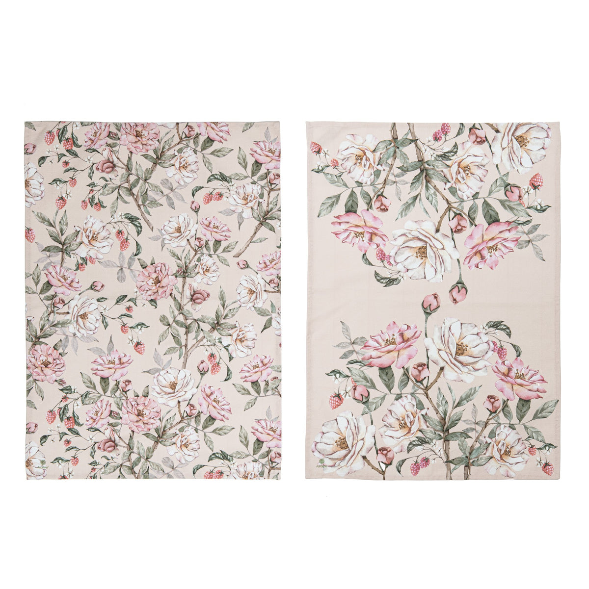 Raspberry Rose 2pk Teatowels