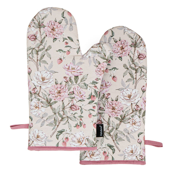 Raspberry Rose 2pk Oven Mitts