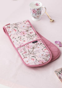 Raspberry Rose Double Oven Mitt