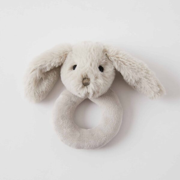 Jiggle & Giggle Rattle Grey Bunny 