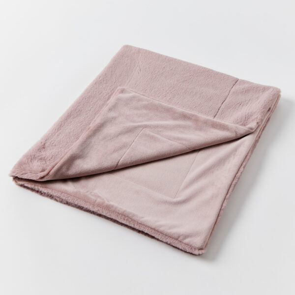 Jiggle & Giggle Inka Faux Fur Baby Blanket - Mauve