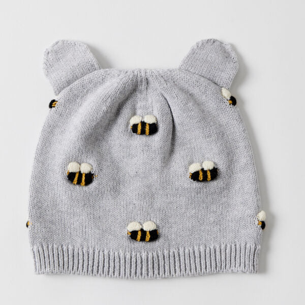 Jiggle & Giggle Baby Beanie Honey Bee Knitted 