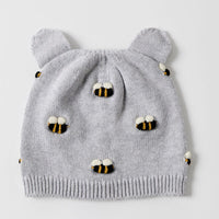 Jiggle & Giggle Baby Beanie Honey Bee Knitted 