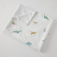Baby Blanket Fleece Dallying Dinosaurs