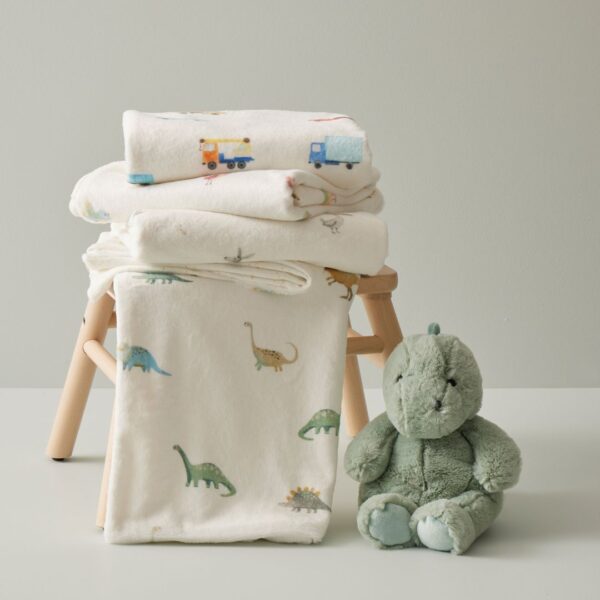 Baby Blanket Fleece Dallying Dinosaurs