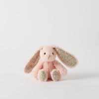 Jiggle And Giggle Floral Peach Bunny Rattle