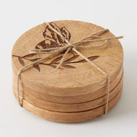 Botanical Buzz Set Of 4 Coasters