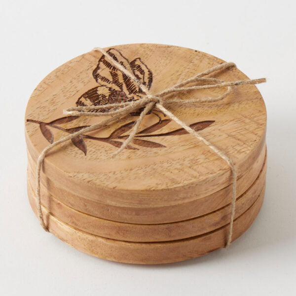 Botanical Buzz Set Of 4 Coasters
