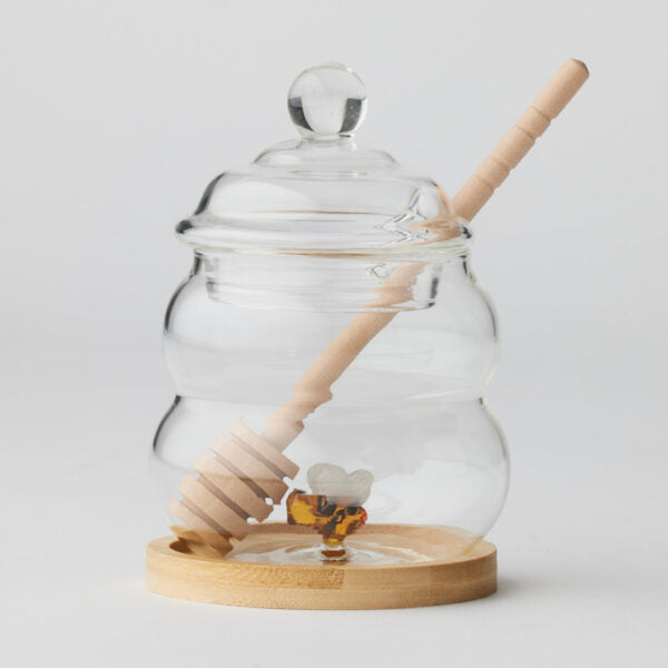 Beehive Honey Jar With Dipper