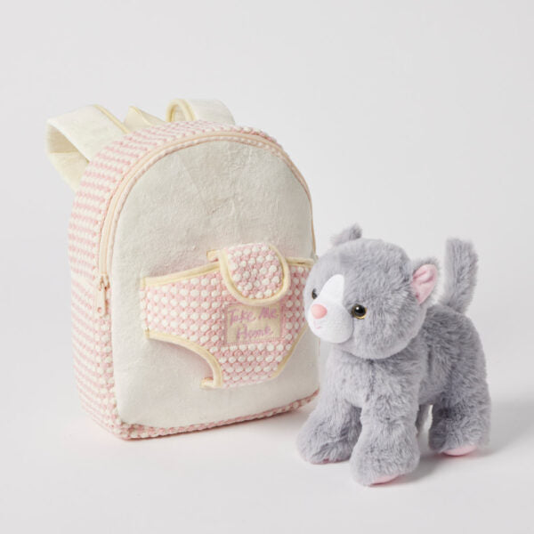 Jiggle & Giggle Plush Kitten Take-me-home Backpack