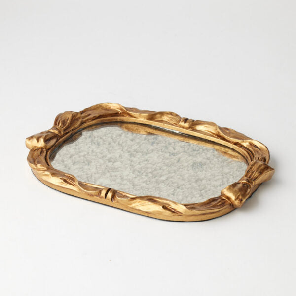 Bow Mirrored Tray Large 