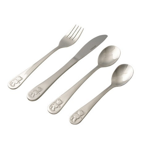 Baby Cutlery Stainless Steel Teddy Design Set Of 4