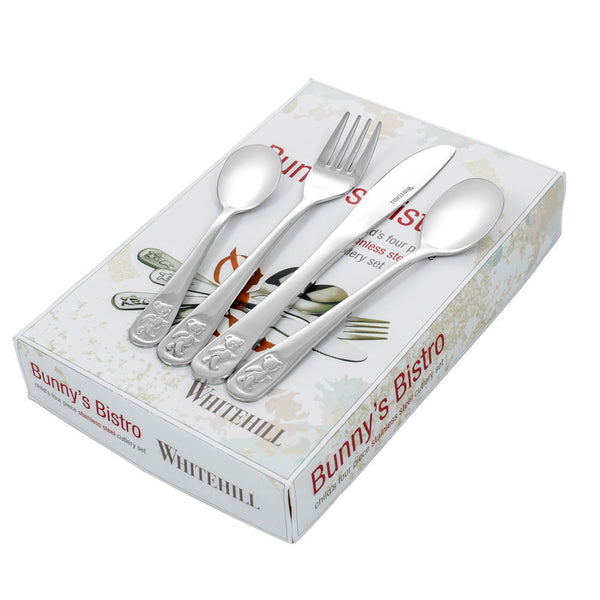 Baby Cutlery Stainless Steel Teddy Design Set Of 4