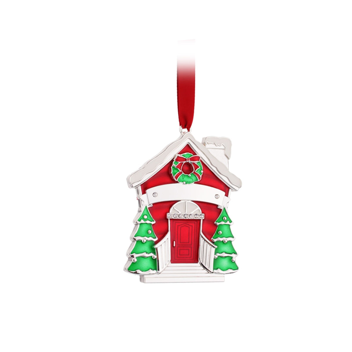 Christmas Decoration Metal Hanging Our Home With Gift Box 