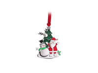 Christmas Decoration Metal Silver Hanging Snowman With Gift Box