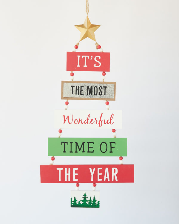 CHRISTMAS SIGN TREEWALL DECOR