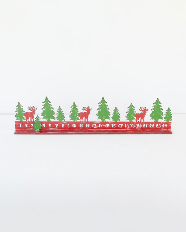 CHRISTMAS ADVENT SCAPE CALENDAR TIN 60CM