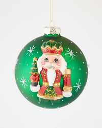 NUTCRACKER BAUBLE GREEN 10CM