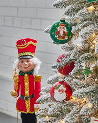 NUTCRACKER BAUBLE GREEN 10CM