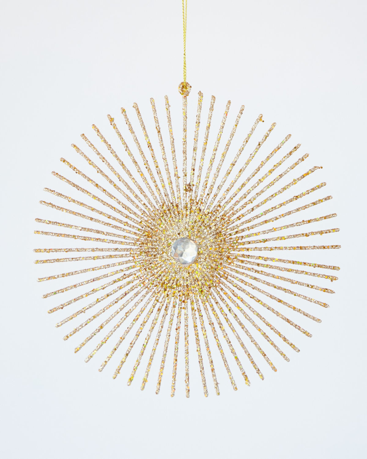 CHRISTMAS DECORATION RAYS ORNAMENT CHAMPAGNE 15CM