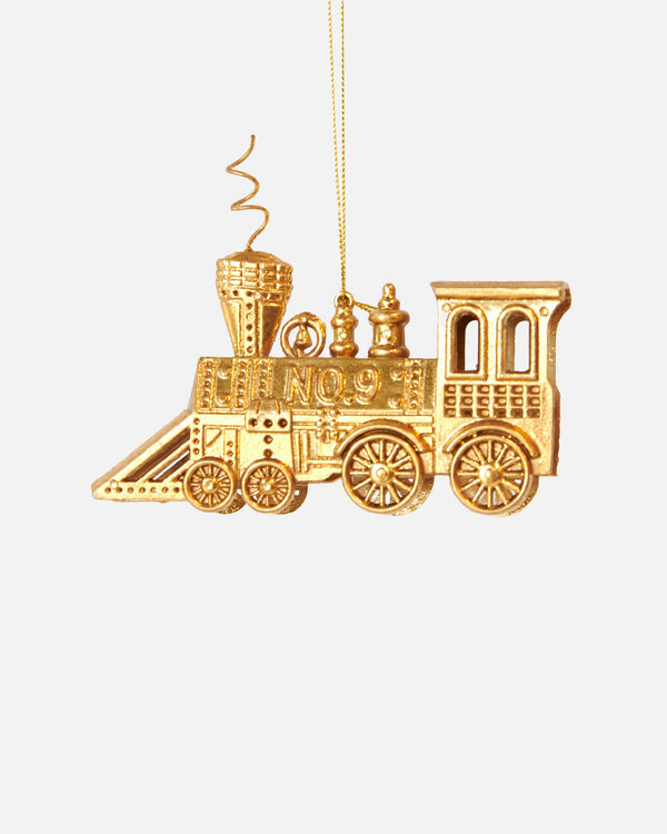 Decoration Christmas Train Gold 9cm