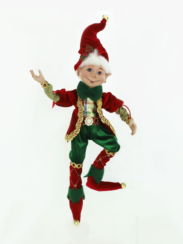 Elf Bowie Red/green/gold 30cm
