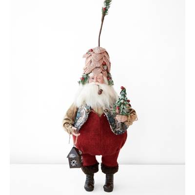 Santa Forest With Lantern 40cm