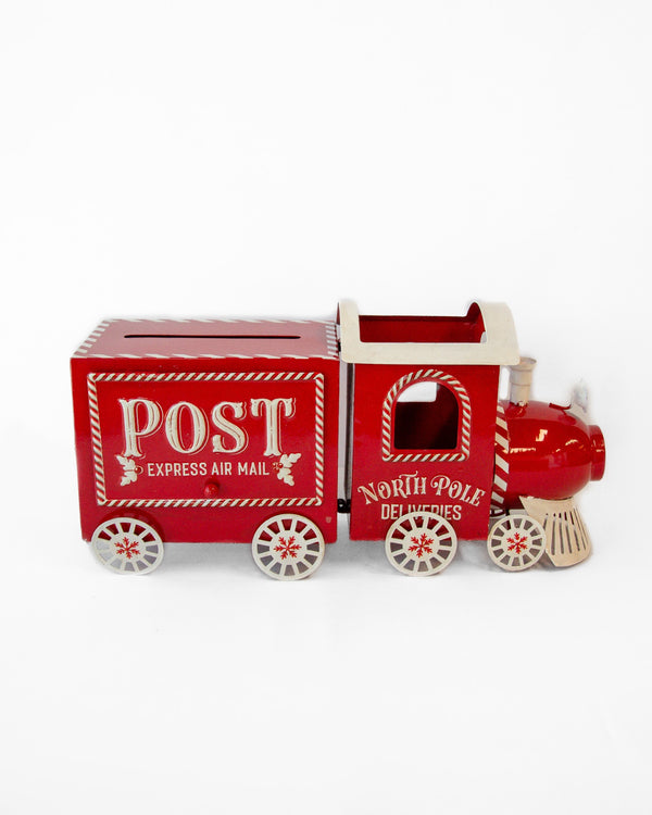 Truck Post North Pole Red