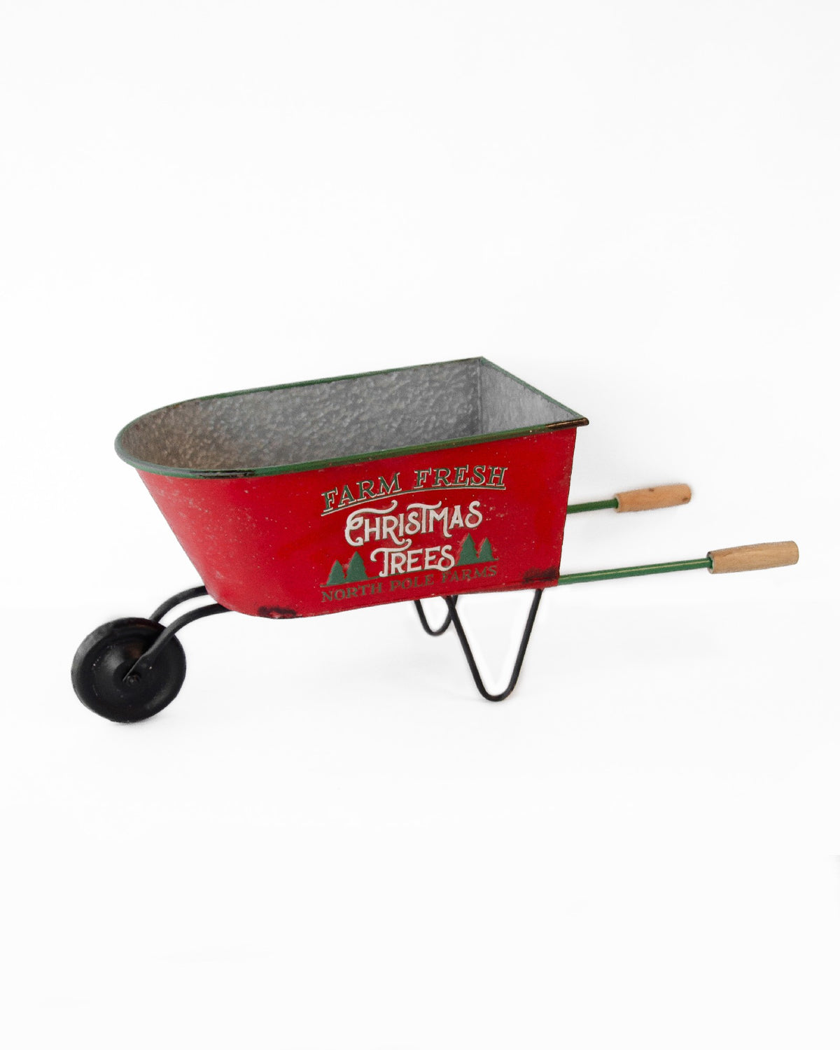 Christmas Wheel Barrow Red