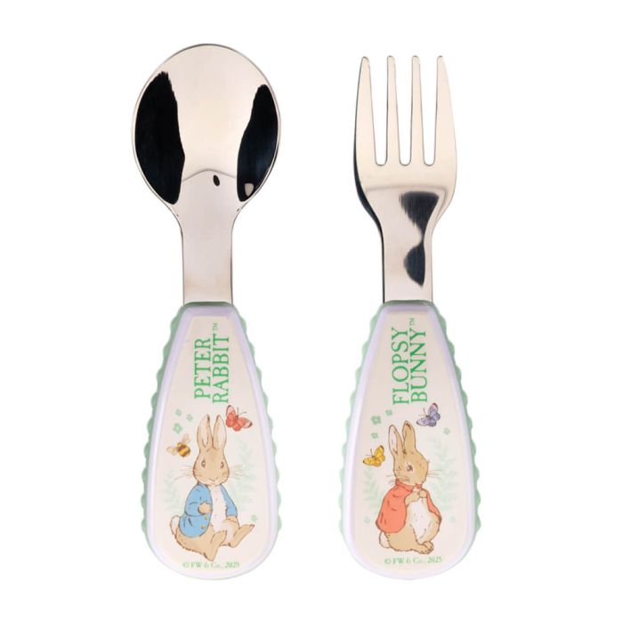 Peter Rabbit Peter & Flopsy 2 Piece Cutlery Set