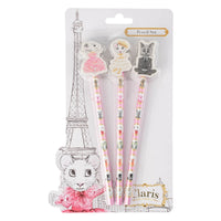 CLARIS PENCIL SET WITH ERASER TOPPERS