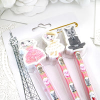 CLARIS PENCIL SET WITH ERASER TOPPERS