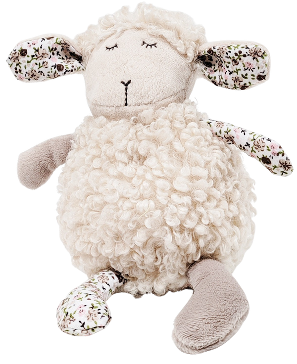 BABY RATTLE SHEEP WHITE 