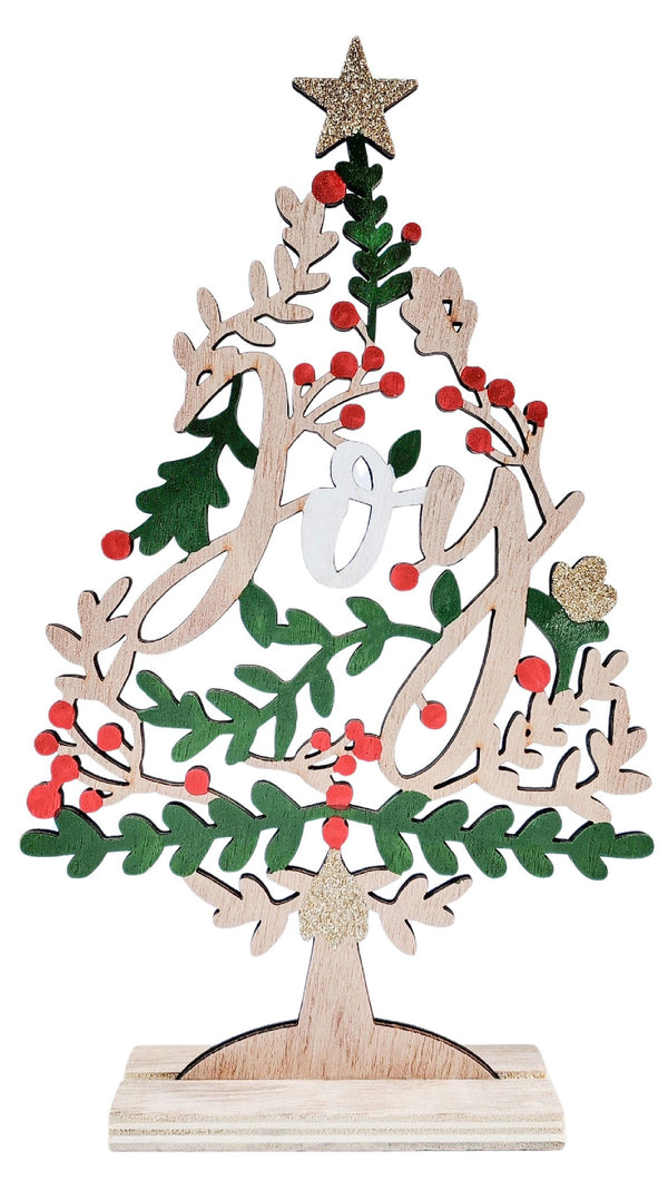 Decoration Joy Christmas Tree - Red And Green 