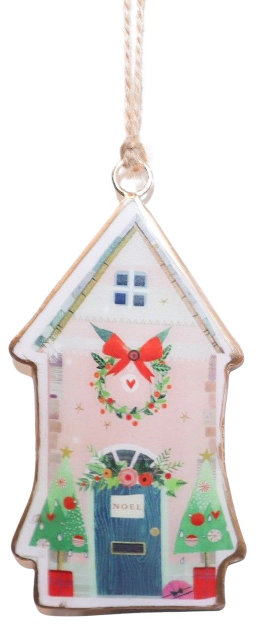 DECORATION CHRISTMAS HOUSE HANGING 11CM