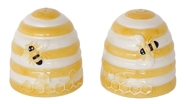 Bee Hive Salt & Pepper Shakers 