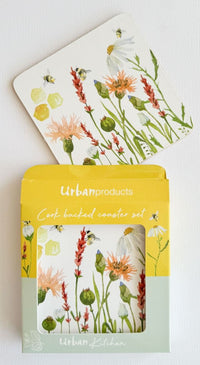 Bee Meadow Coasters Set Of 4