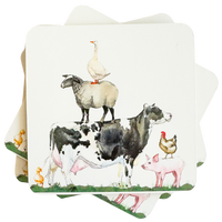 Farmyard Coasters Set/4