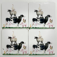 Farmyard Coasters Set/4