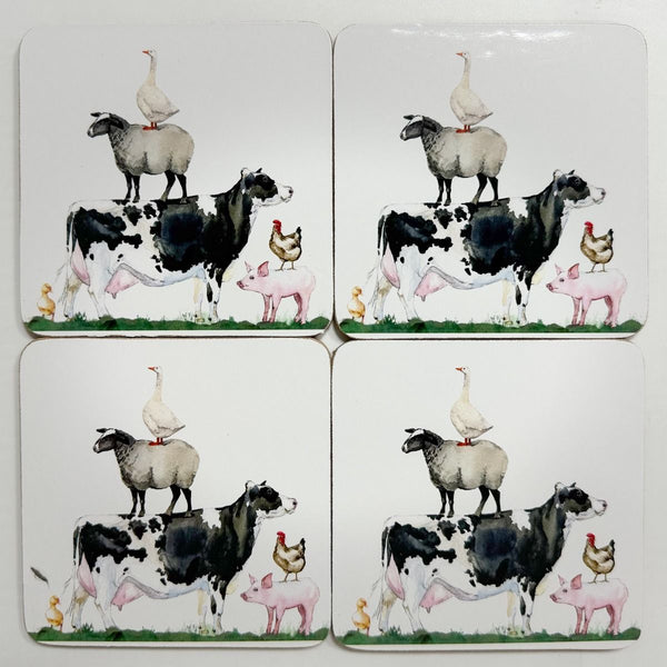 Farmyard Coasters Set/4