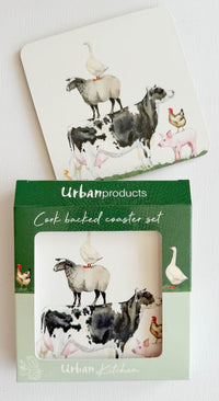 Farmyard Coasters Set/4