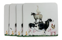 Farmyard Coasters Set/4