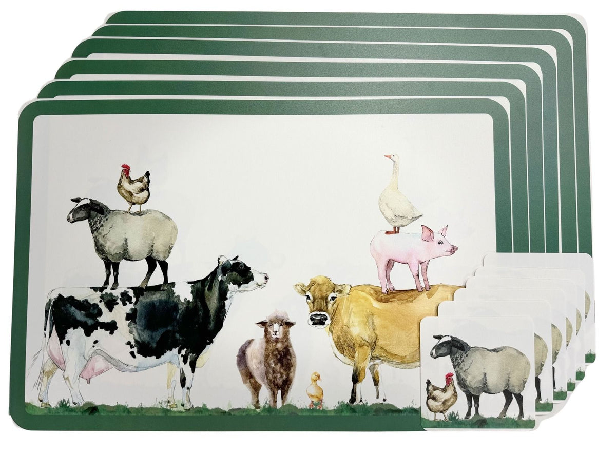 Placemats & Coasters Farm Yard 
