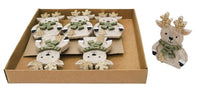 Decoration Felt Reindeer With Pegs Set Of 6