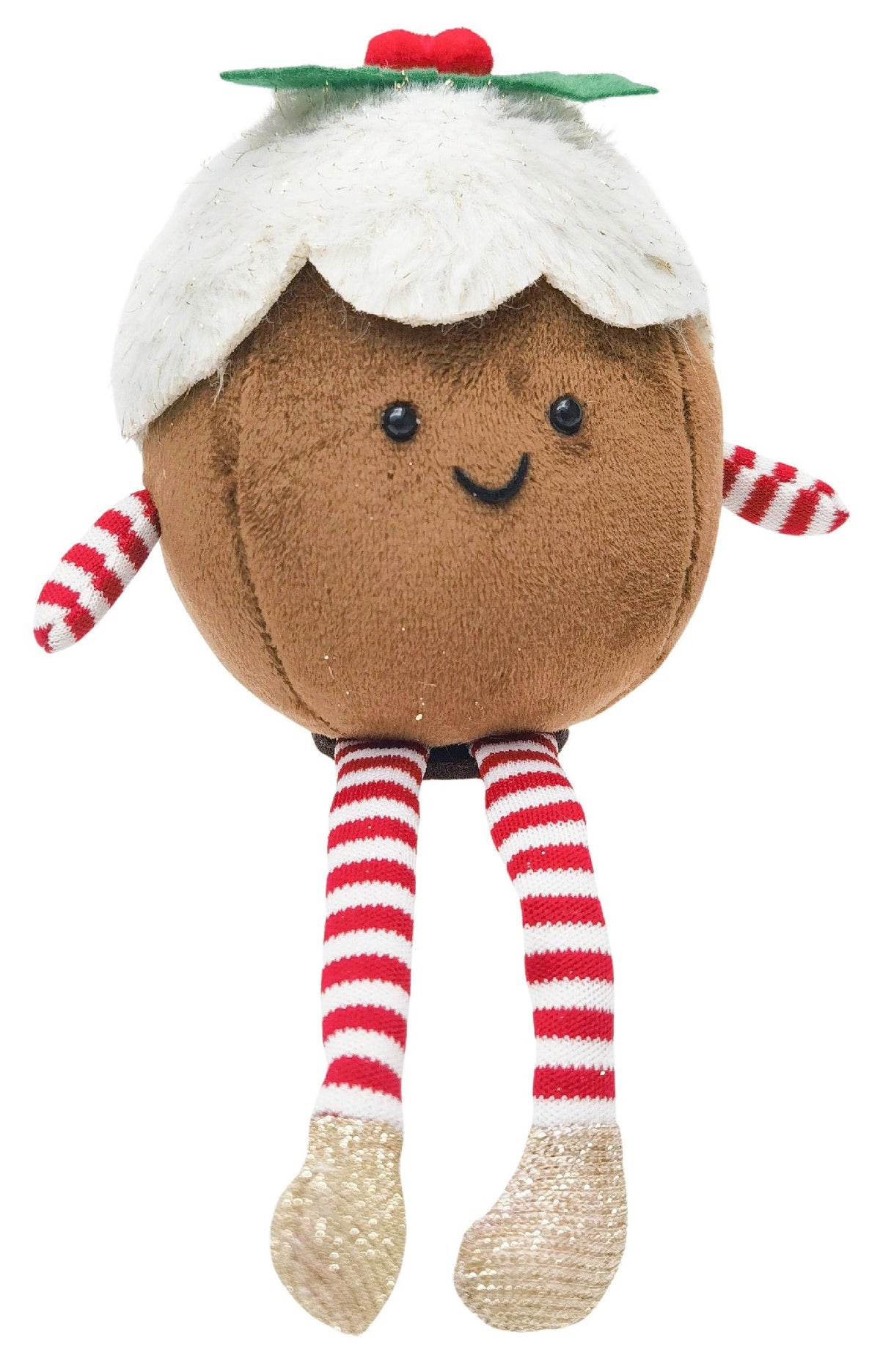 Decoration Fluffy Pudding Sitting Brown 22cm