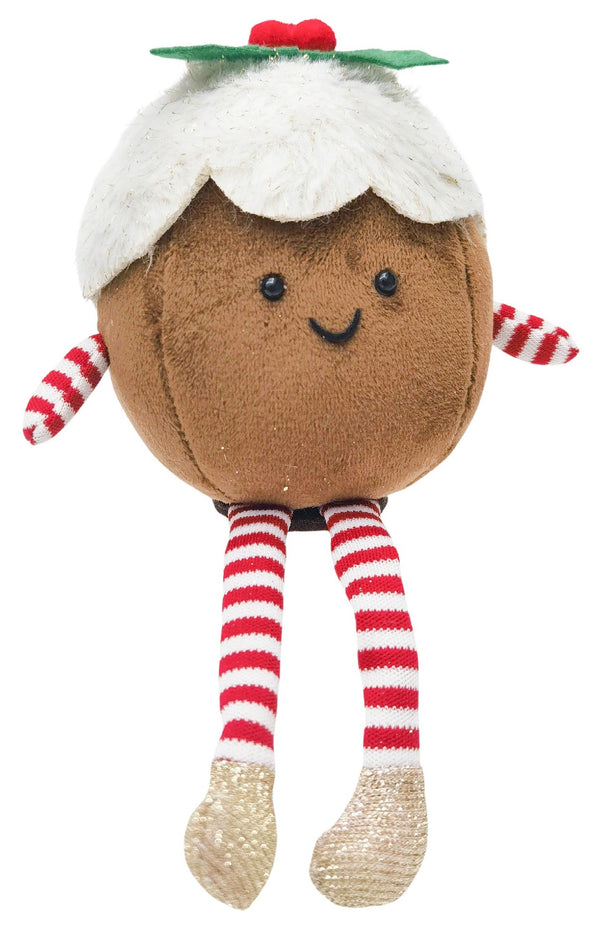 Decoration Fluffy Pudding Sitting Brown 22cm